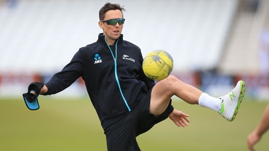 Trent Boult plays football during a training session(AFP/File Photo)