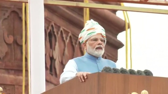 Independence Day 2022: Prime Minister Narendra Modi addresses the nation from the ramparts of the Red Fort.