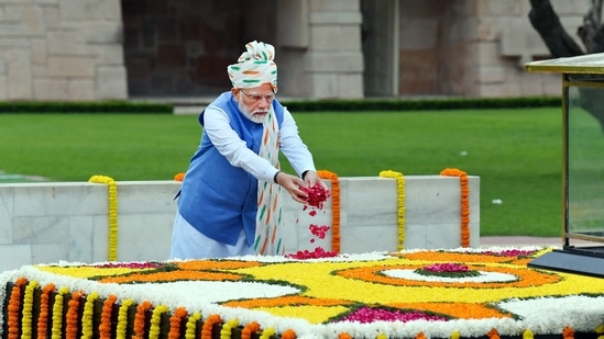 "For the next 25 years we need to focus on the five resolves – developed India, removing every trace of bondage from our mind, taking pride in our glorious heritage, unity, and fulfilling our duties," PM Modi added.(PTI)
