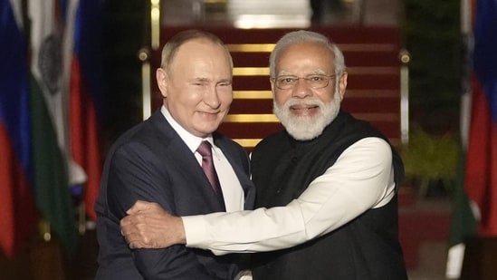 Prime Minister Narendra Modi and Russian President Vladimir Putin. (AP) (File Photo)
