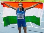 Rupal Chaudhary won two medals at the World U-20 Athletics Championship, on Friday.(JP Nadda) Rupal Chaudhary won two medals at the World U-20 Athletics Championship, on Friday.(JP Nadda)