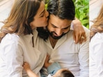 Kajal Aggarwal shares a photo with husband Gautam Kitchlu and son Neil.