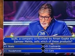 Aman Gupta has shared a screenshot from an episode of Kaun Banega Crorepati 14.
