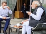 Prime Minister Narendra Modi with French President Emmanuel Macron.