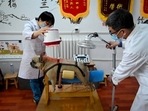 In one Beijing practice, pets of all shapes and sizes come for treatments.(AFP) In one Beijing practice, pets of all shapes and sizes come for treatments.(AFP)