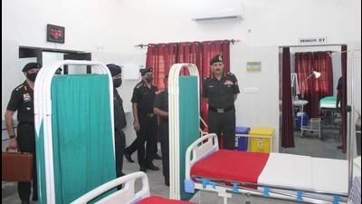 The ten-bedded hospital at Dholewal Military Station in Ludhiana caters to immediate medical requirements and reduces the time gap in providing medical support in critical medical situations, which until now required movement to Jalandhar. (HT PHOTO) The ten-bedded hospital at Dholewal Military Station in Ludhiana caters to immediate medical requirements and reduces the time gap in providing medical support in critical medical situations, which until now required movement to Jalandhar. (HT PHOTO)