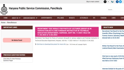 The commission conducted the Lecturer (Group-B) Exam on June 11 and 12, 2022. (hpsc.gov.in)
