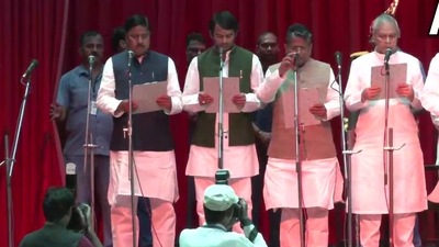 Bihar cabinet expansion: Tejashwi among ministers sworn in on Tuesday. Bihar cabinet expansion: Tejashwi among ministers sworn in on Tuesday. 