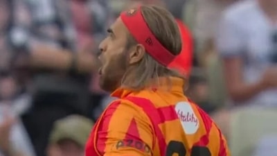 Imran Tahir celebrates after picking a wicket at The Hundred Imran Tahir celebrates after picking a wicket at The Hundred