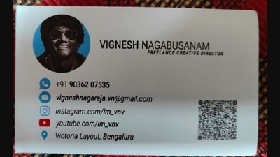 The image was shared by the man and it is the visiting card of the Rapido driver who produced his own mini-series. (Twitter/@kparagjain)