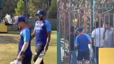 Ishan Kishan meets fan from Patna at the Harare Sports Club (Screengrab) Ishan Kishan meets fan from Patna at the Harare Sports Club (Screengrab)