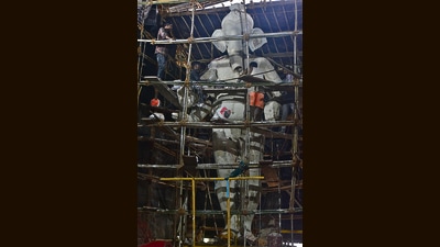 The previous year, it had also restricted the height of Ganpati idols to 4 feet (ft) for public mandals and to 2 ft for household idols. (Anshuman Poyrekar/HT PHOTO)
