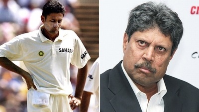 Anil Kumble and Kapil Dev.&nbsp; (Getty Images)