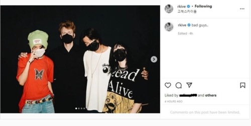 The BTS leader captioned the post, "bad guys.."