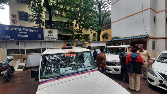 Shrinagar police station in Thane, where a woman police constable died by suicide on Tuesday. (PRAFUL GANGURDE/HT PHOTO)