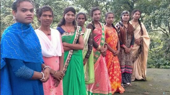 Members from the transgender community after their recruitment into the Chhattisgarth police ‘Bastar Fighters’ special unit. (Sourced photo)