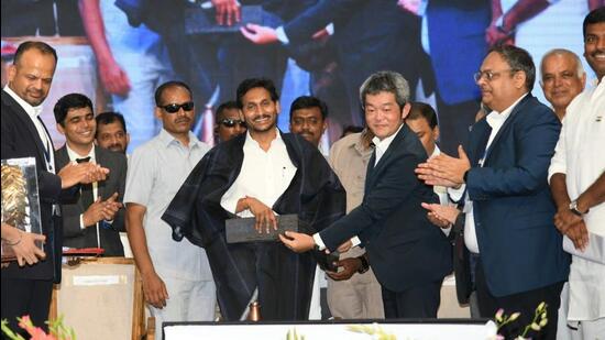 Andhra Pradesh is going to get 56 new mega industries at an investment of <span class='webrupee'>₹</span>1,54,000 crore with an employment potential of 1,64,155 people in the next two years,chief minister Y S Jagan Mohan Reddy said on Tuesday. (HT)