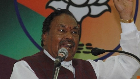 Former minister KS Eshwarappa was forced to resign from his post after an FIR was filed against him in the case of a civil contractor's suicide, who had levelled charges of corruption against him. Former minister KS Eshwarappa was forced to resign from his post after an FIR was filed against him in the case of a civil contractor's suicide, who had levelled charges of corruption against him.