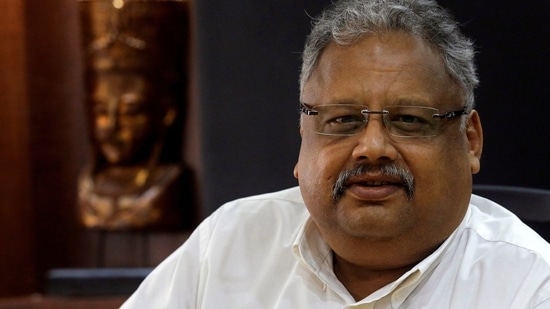 Rakesh Jhunjhunwala, Partner, Rare Enterprises, poses after an interview with Reuters in Mumbai.(REUTERS)