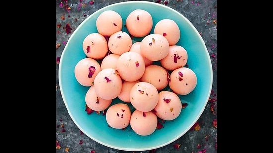 Gulkand rose ladoo Gulkand rose ladoo