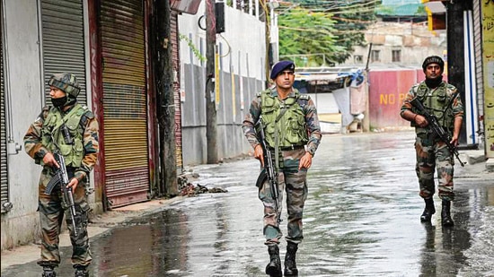 Sunil Kumar Bhat , 48, a fruit farmer, was shot dead and his relative Pitambar Nath Bhat was injured in a terrorist attack in Kashmir. (AP)