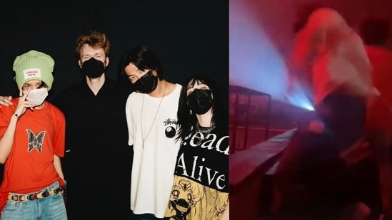 BTS' RM and J-Hope attended Billie Eilish's Seoul concert. BTS' RM and J-Hope attended Billie Eilish's Seoul concert.
