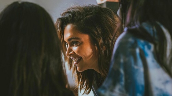 Deepika Padukone during a shoot. The actor shared a bunch of photos on Instagram and showed how she is usually the happiest when she is at work.