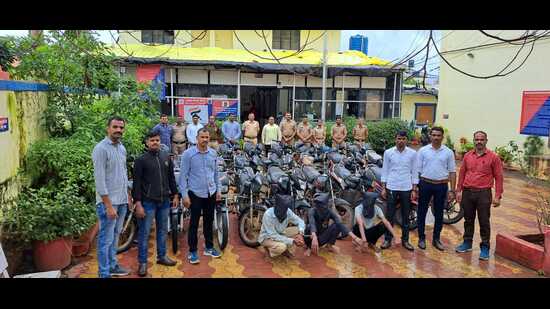 The Pimpri-Chicnhwad police have arrested three persons in a connection with motorcycle theft, said officials on Tuesday. (HT PHOTO)