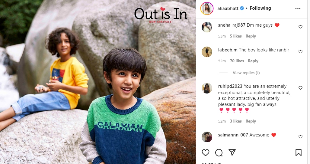 Alia Bhatt shares picture of a child.