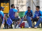 Indian cricket players take a rest during a practice session at Harare Sports Club ahead of their One-Day International cricket match against Zimbabwe in Harare, Zimbabwe, Indian cricket players take a rest during a practice session at Harare Sports Club ahead of their One-Day International cricket match against Zimbabwe in Harare, Zimbabwe, 