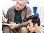 Ranbir Kapoor and Anil Kapoor with Robert de Niro in Mumbai in 2013. Ranbir Kapoor and Anil Kapoor with Robert de Niro in Mumbai in 2013.