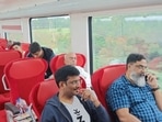 The vista dome coaches are equipped with large windows and transparent roofs for the passengers to enjoy the surroundings, with facilities offering comfort and ease.(@RailMinIndia/Twitter)
