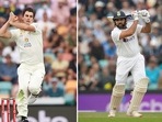 Australia Test skipper Pat Cummins and India captain Rohit Sharma. (Getty Images) Australia Test skipper Pat Cummins and India captain Rohit Sharma. (Getty Images)