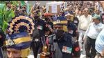 Lance Naik Chandrashekhar Harbola was laid to rest in Haldwani area of Nainital district in Uttarakhand on Wednesday (HT Photo)