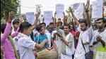 Vaishnav devotees at a demonstration in Santipur town to celebrate the decision of creating a new district in Nadia. (PTI) Vaishnav devotees at a demonstration in Santipur town to celebrate the decision of creating a new district in Nadia. (PTI)
