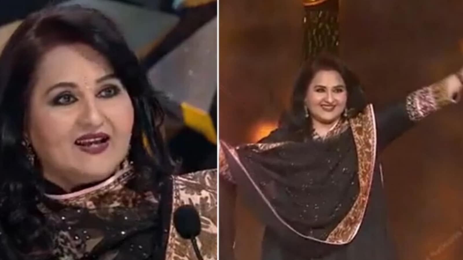 Rina Roy X Video - Reena Roy makes rare appearance; dances on Superstar Singer 2 stage. Watch  - Hindustan Times