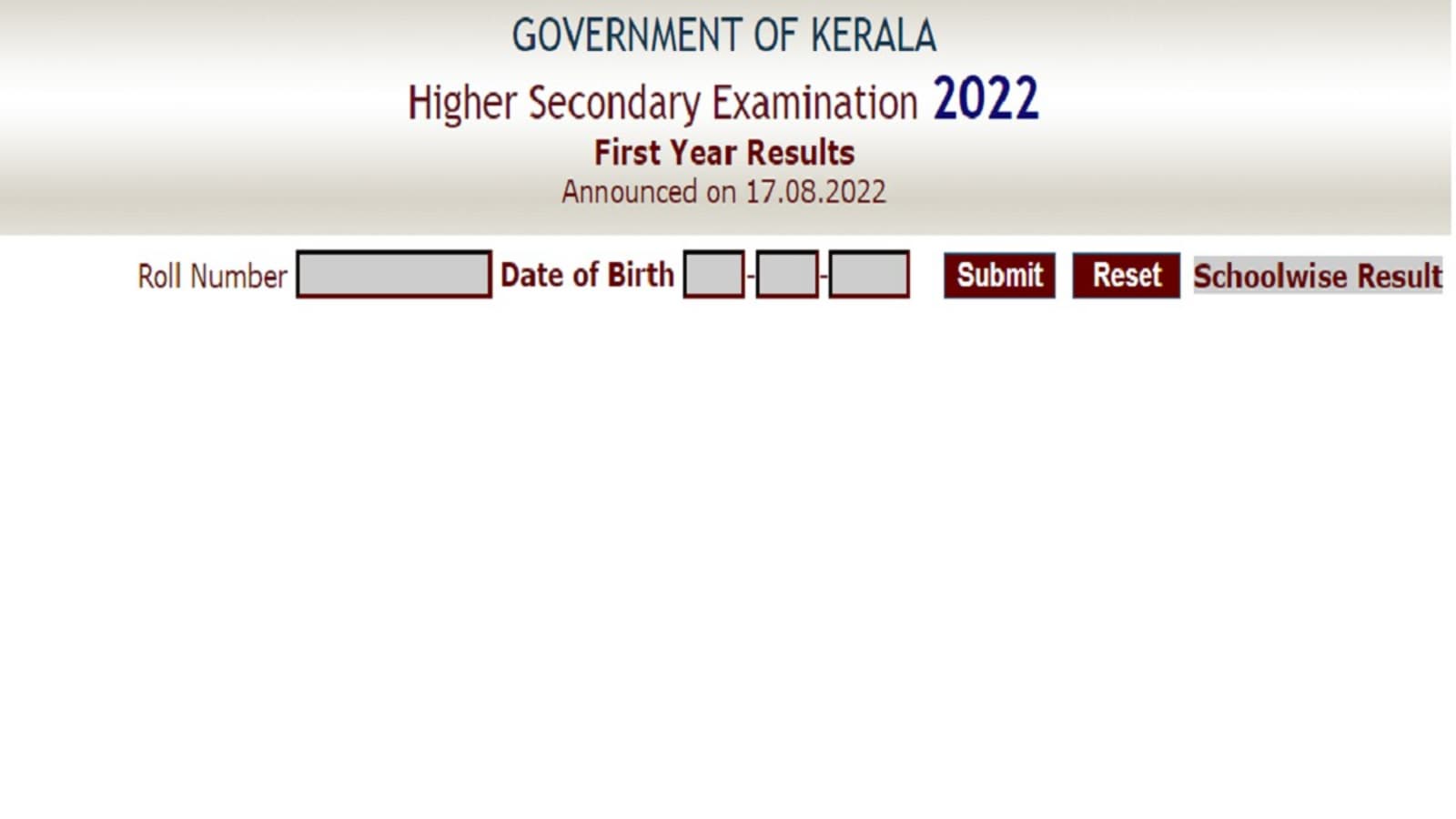Kerala Plus One Result 2022 DHSE first year results declared, check