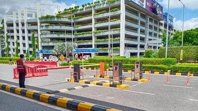 The multi-level car parking at Terminal 3 of Delhi airport. (HT Photo) The multi-level car parking at Terminal 3 of Delhi airport. (HT Photo)