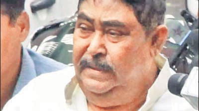 Kolkata, Aug 14 (ANI): Trinamool Congress (TMC) Birbhum District President Anubrata Mondal, who was arrested by the CBI in a cattle smuggling case, being brought to CBI headquarters after a medical checkup at the Command Hospital, in Kolkata on Sunday. (ANI Photo) (Saikat Paul) Kolkata, Aug 14 (ANI): Trinamool Congress (TMC) Birbhum District President Anubrata Mondal, who was arrested by the CBI in a cattle smuggling case, being brought to CBI headquarters after a medical checkup at the Command Hospital, in Kolkata on Sunday. (ANI Photo) (Saikat Paul)