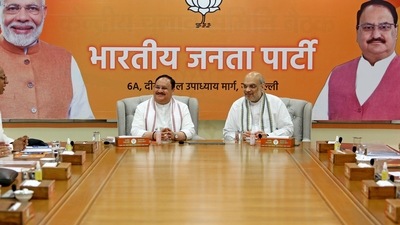 JP Nadda also revamped the central election committee of the party. (Ayush Sharma) JP Nadda also revamped the central election committee of the party. (Ayush Sharma)