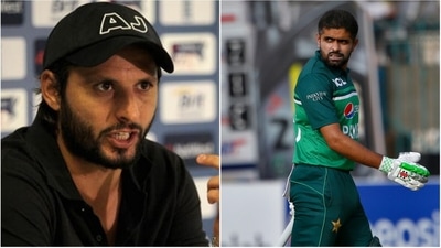 Shahid Afridi; Babar Azam (File) Shahid Afridi; Babar Azam (File)