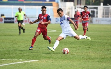 Bengaluru FC striker Sunil Chhetri in action against Jamshedpur FC, in the Durand Cup, on Wednesday. (Bengaluru FC)