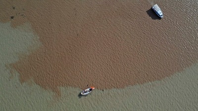 The river had breached the danger mark of 205.33 metres on August 12 following heavy rains in the upper catchment areas, prompting authorities to evacuate around 7,000 people from low-lying areas. The water level had receded below the warning mark on August 15 and stood at 203.96 metres at 6 pm on August 16. (AP) The river had breached the danger mark of 205.33 metres on August 12 following heavy rains in the upper catchment areas, prompting authorities to evacuate around 7,000 people from low-lying areas. The water level had receded below the warning mark on August 15 and stood at 203.96 metres at 6 pm on August 16. (AP)