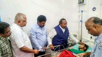 Four assault cases have been reported in communally-sensitive Shivamogga district since August 13, when some miscreants removed a hoarding carrying a photo of Hindutva icon VD Savarkar in the district. (PTI) Four assault cases have been reported in communally-sensitive Shivamogga district since August 13, when some miscreants removed a hoarding carrying a photo of Hindutva icon VD Savarkar in the district. (PTI)