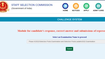SSC tentative answer key 2022: Interested candidates can now access the tentative answer keys at the official website ssc.nic.in. (ssc.nic.in)
