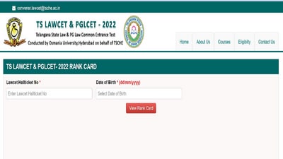TS LAWCET & PGLCET result 2022 declared, direct link to check rank card TS LAWCET & PGLCET result 2022 declared, direct link to check rank card