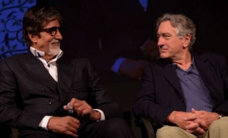 Amitabh Bachchan and Robert de Niro at a film festival in Goa in 2013.