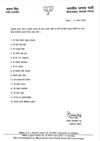 BJP releases a list of members of the party's central election committee (CEC). BJP releases a list of members of the party's central election committee (CEC).