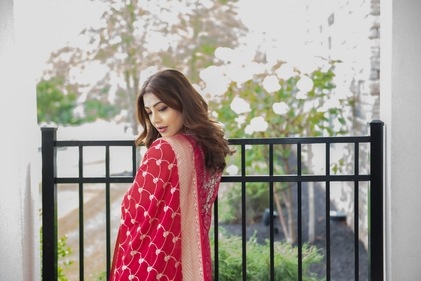 Kajal Aggarwal in red sharara set&nbsp; (Elevate Promotions)