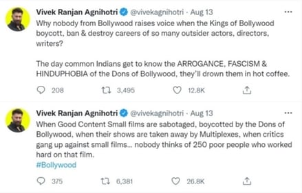 Vivek Agnihotri tweeted in reaction to demand for boycott of Laal Singh Chaddha. Vivek Agnihotri tweeted in reaction to demand for boycott of Laal Singh Chaddha. 